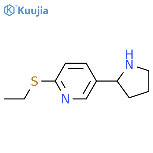 2-Ethylsulfanyl-5-pyrrolidin-2-yl-pyridine structure