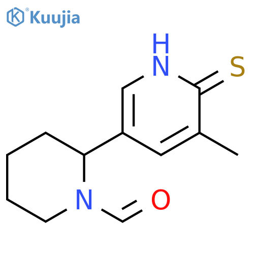 6-Mercapto-5-methyl-3,4,5,6-tetrahydro-2H-[2,3]bipyridinyl-1-carbaldehyde structure