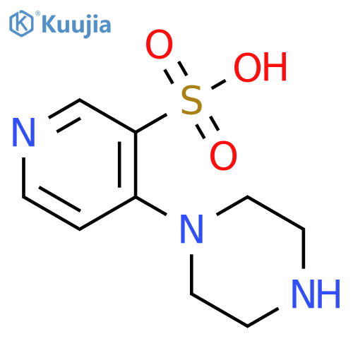 4-Piperazin-1-yl-pyridine-3-sulfonic acid structure