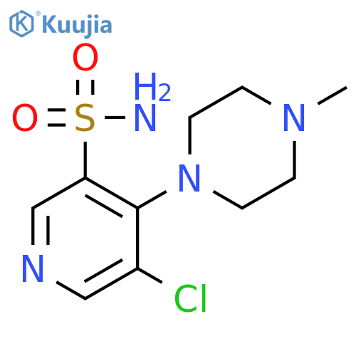 5-Chloro-4-(4-methyl-piperazin-1-yl)-pyridine-3-sulfonic acid amide structure