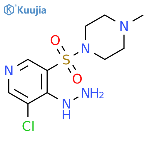 [3-Chloro-5-(4-methyl-piperazine-1-sulfonyl)-pyridin-4-yl]-hydrazine structure