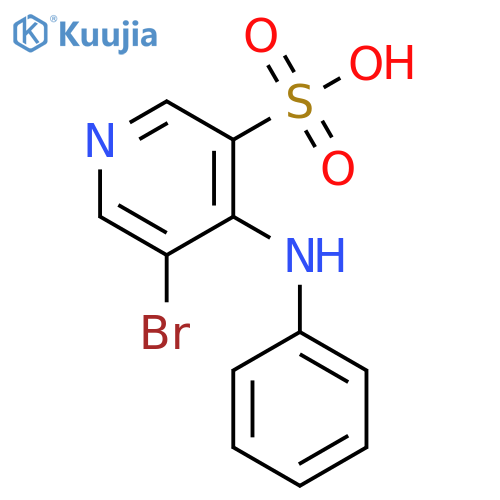 5-Bromo-4-phenylamino-pyridine-3-sulfonic acid structure
