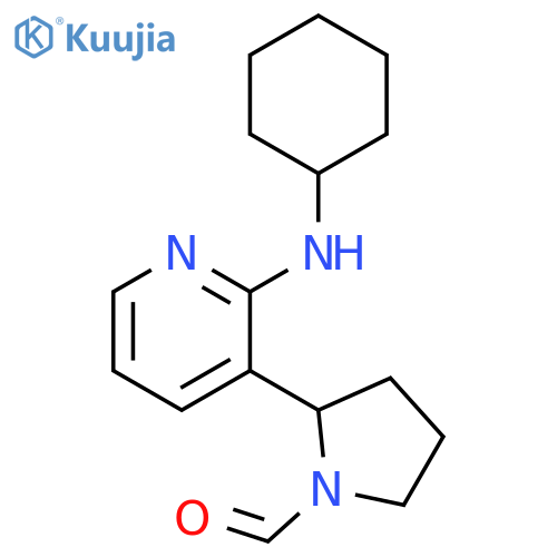 2-(2-Cyclohexylamino-pyridin-3-yl)-pyrrolidine-1-carbaldehyde structure