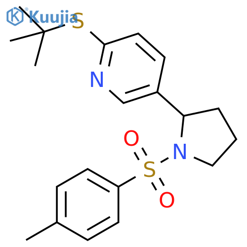 2-tert-Butylsulfanyl-5-[1-(toluene-4-sulfonyl)-pyrrolidin-2-yl]-pyridine structure