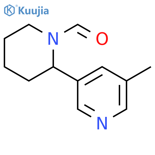 5-Methyl-3,4,5,6-tetrahydro-2H-[2,3]bipyridinyl-1-carbaldehyde structure