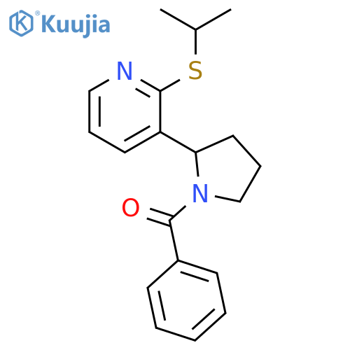 [2-(2-Isopropylsulfanyl-pyridin-3-yl)-pyrrolidin-1-yl]-phenyl-methanone structure