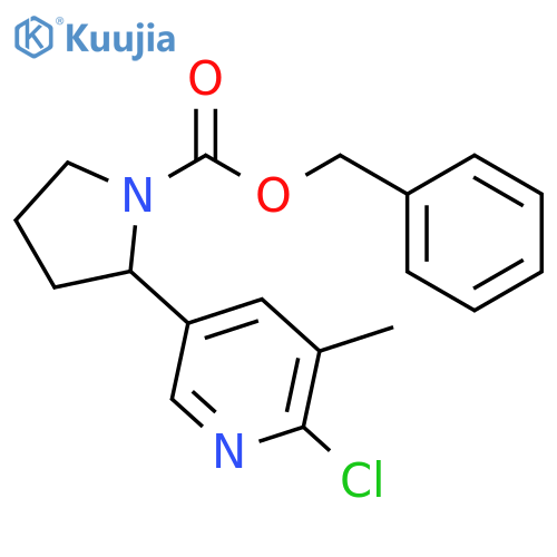 2-(6-Chloro-5-methyl-pyridin-3-yl)-pyrrolidine-1-carboxylic acid benzyl ester structure