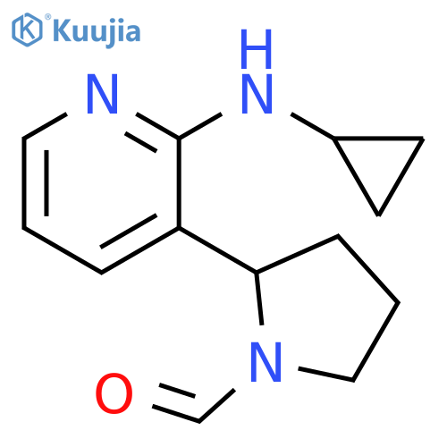 2-(2-Cyclopropylamino-pyridin-3-yl)-pyrrolidine-1-carbaldehyde structure