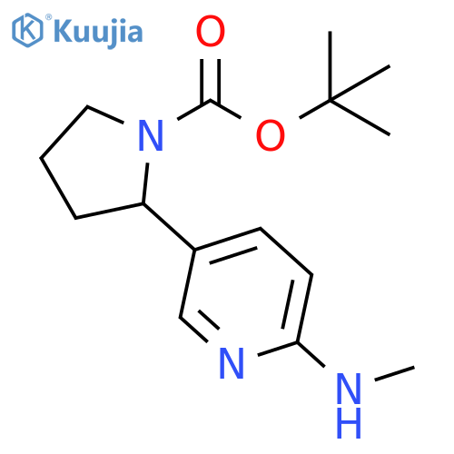 2-(6-Methylamino-pyridin-3-yl)-pyrrolidine-1-carboxylic acid tert-butyl ester structure