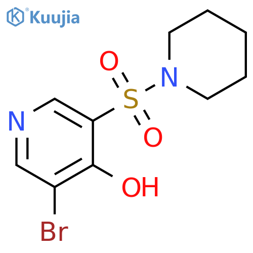 3-Bromo-5-(piperidine-1-sulfonyl)-1H-pyridin-4-one structure