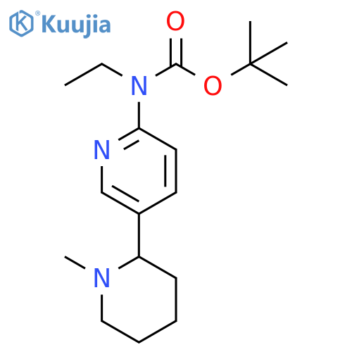 Ethyl-(1-methyl-1,2,3,4,5,6-hexahydro-[2,3]bipyridinyl-6-yl)-carbamic acid tert-butyl ester structure
