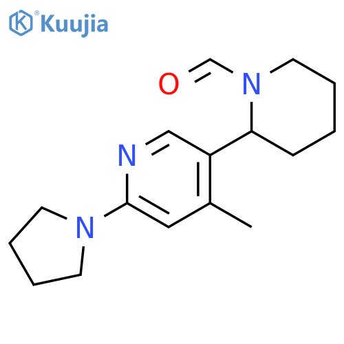 4-Methyl-6-pyrrolidin-1-yl-3,4,5,6-tetrahydro-2H-[2,3]bipyridinyl-1-carbaldehyde structure