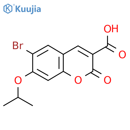6-Bromo-7-isopropoxy-2-oxo-2H-chromene-3-carboxylic acid structure