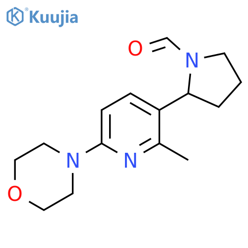 2-(2-Methyl-6-morpholin-4-yl-pyridin-3-yl)-pyrrolidine-1-carbaldehyde structure