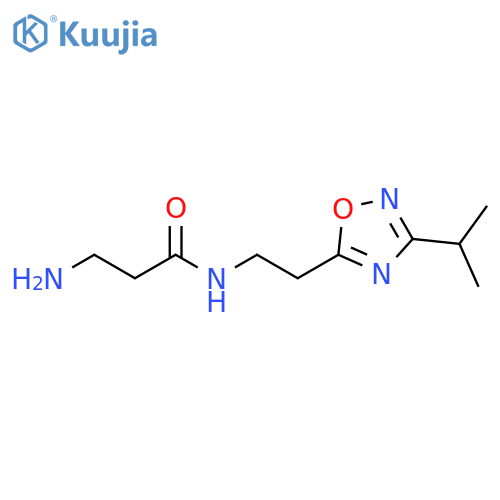 3-amino-N-(2-(3-isopropyl-1,2,4-oxadiazol-5-yl)ethyl)propanamide hydrochloride structure