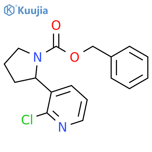 2-(2-Chloro-pyridin-3-yl)-pyrrolidine-1-carboxylic acid benzyl ester structure