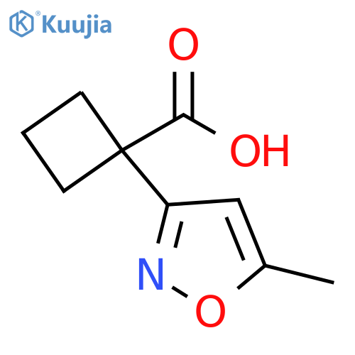 1-(5-methyl-1,2-oxazol-3-yl)cyclobutane-1-carboxylic acid structure