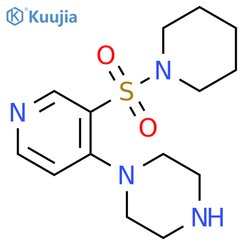1-[3-(Piperidine-1-sulfonyl)-pyridin-4-yl]-piperazine structure