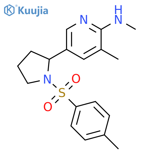 Methyl-{3-methyl-5-[1-(toluene-4-sulfonyl)-pyrrolidin-2-yl]-pyridin-2-yl}-amine structure