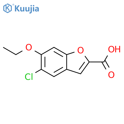 5-Chloro-6-ethoxy-benzofuran-2-carboxylic acid structure