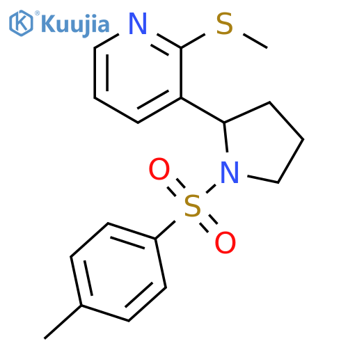 2-Methylsulfanyl-3-[1-(toluene-4-sulfonyl)-pyrrolidin-2-yl]-pyridine structure