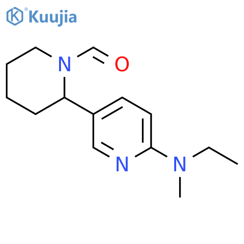6-(Ethyl-methyl-amino)-3,4,5,6-tetrahydro-2H-[2,3]bipyridinyl-1-carbaldehyde structure