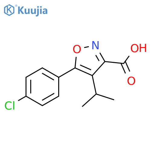 5-(4-Chloro-phenyl)-4-isopropyl-isoxazole-3-carboxylic acid structure