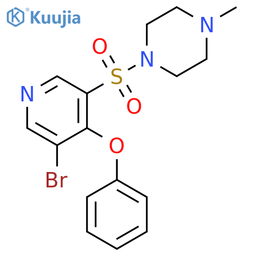 1-(5-Bromo-4-phenoxy-pyridine-3-sulfonyl)-4-methyl-piperazine structure
