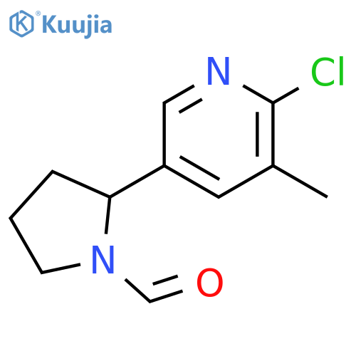 2-(6-Chloro-5-methyl-pyridin-3-yl)-pyrrolidine-1-carbaldehyde structure