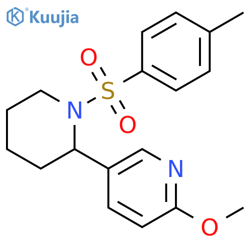 6-Methoxy-1-(toluene-4-sulfonyl)-1,2,3,4,5,6-hexahydro-[2,3]bipyridinyl structure