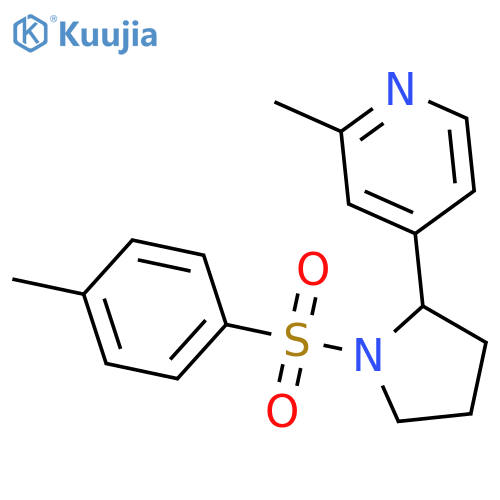 2-Methyl-4-[1-(toluene-4-sulfonyl)-pyrrolidin-2-yl]-pyridine structure