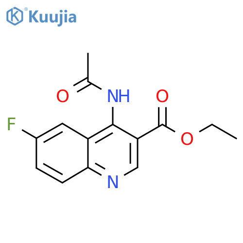 Ethyl 4-acetamido-6-fluoroquinoline-3-carboxylate structure