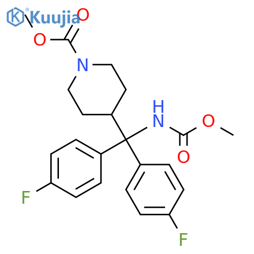 1-Piperidinecarboxylic acid,4-[bis(4-fluorophenyl)[(methoxycarbonyl)amino]methyl]-, methyl ester structure