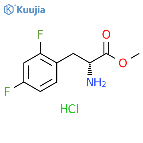 methyl (2R)-2-amino-3-(2,4-difluorophenyl)propanoate hydrochloride structure