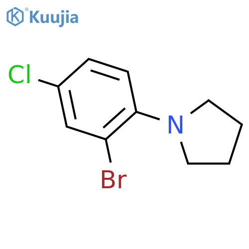 1-(2-bromo-4-chlorophenyl)pyrrolidine structure