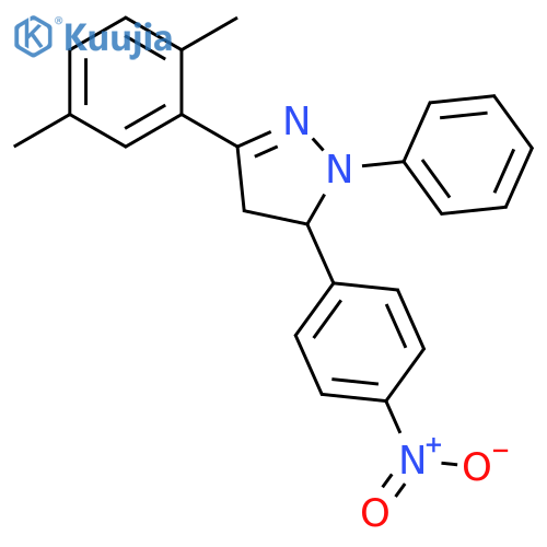1H-Pyrazole,3-(2,5-dimethylphenyl)-4,5-dihydro-5-(4-nitrophenyl)-1-phenyl- structure
