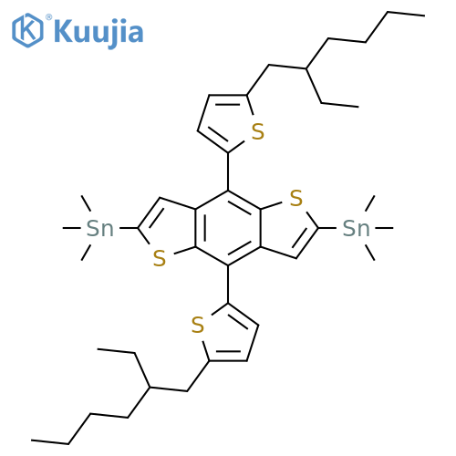 4,8-Bis5-(2-ethylhexyl)thiophen-2-yl-2,6-bis(trimethylstannyl)benzo1,2-b:4,5-bdithiophene structure