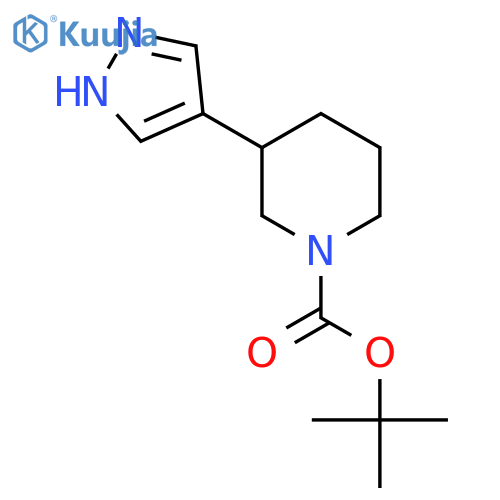tert-butyl 3-(1H-pyrazol-4-yl)piperidine-1-carboxylate structure