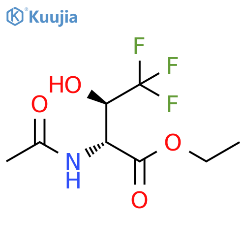 D-Threonine, N-acetyl-4,4,4-trifluoro-, ethyl ester structure