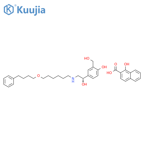 2-Naphthalenecarboxylic acid, 1-hydroxy-, compd. with (S)-4-hydroxy-a1-[[[6-(4-phenylbutoxy)hexyl]amino]methyl]-1,3-benzenedimethanol (1:1) structure