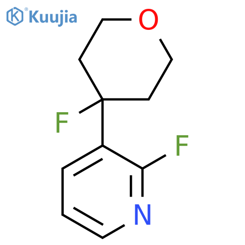 2-Fluoro-3-(4-fluorotetrahydro-2H-pyran-4-yl)pyridine structure