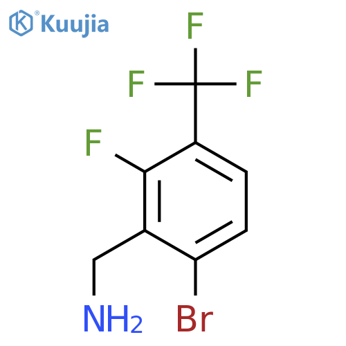 (6-Bromo-2-fluoro-3-(trifluoromethyl)phenyl)methanamine structure