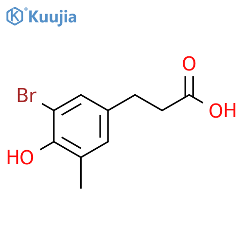 3-(3-Bromo-4-hydroxy-5-methyl-phenyl)propanoic acid structure