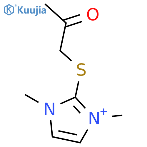 1,3-dimethyl-2-(2-oxopropyl)sulfanyl-1H-imidazol-3-ium chloride structure