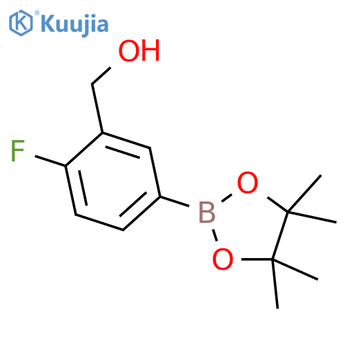 (2-Fluoro-5-(4,4,5,5-tetramethyl-1,3,2-dioxaborolan-2-yl)phenyl)methanol structure