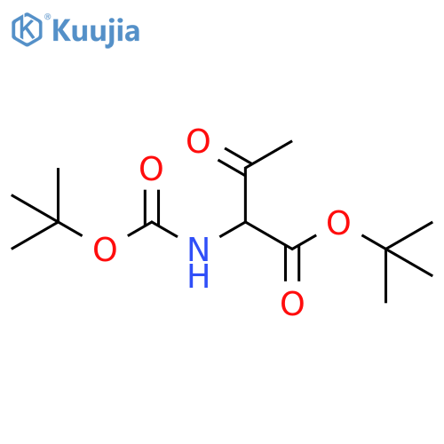 Butanoic acid, 2-[[(1,1-dimethylethoxy)carbonyl]amino]-3-oxo-, 1,1-dimethylethyl ester structure