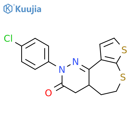 Thieno[2',3':2,3]thiepino[4,5-c]pyridazin-3(2H)-one,2-(4-chlorophenyl)-4,4a,5,6-tetrahydro- structure