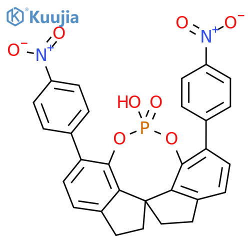 (11aR)-10,11,12,13-Tetrahydro-5-hydroxy-3,7-bis(4-nitrophenyl)-diindeno[7,1-de:1',7'-fg][1,3,2]dioxaphosphocin-5-oxide structure