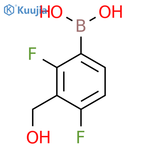 2,4-Difluoro-3-(hydroxymethyl)phenylboronic acid structure