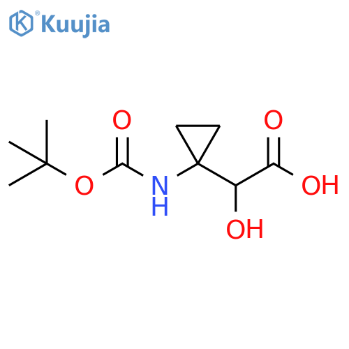 2-(1-{(tert-butoxy)carbonylamino}cyclopropyl)-2-hydroxyacetic acid structure